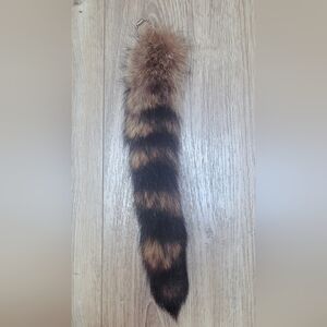 Real Raccoon Tail Keychain